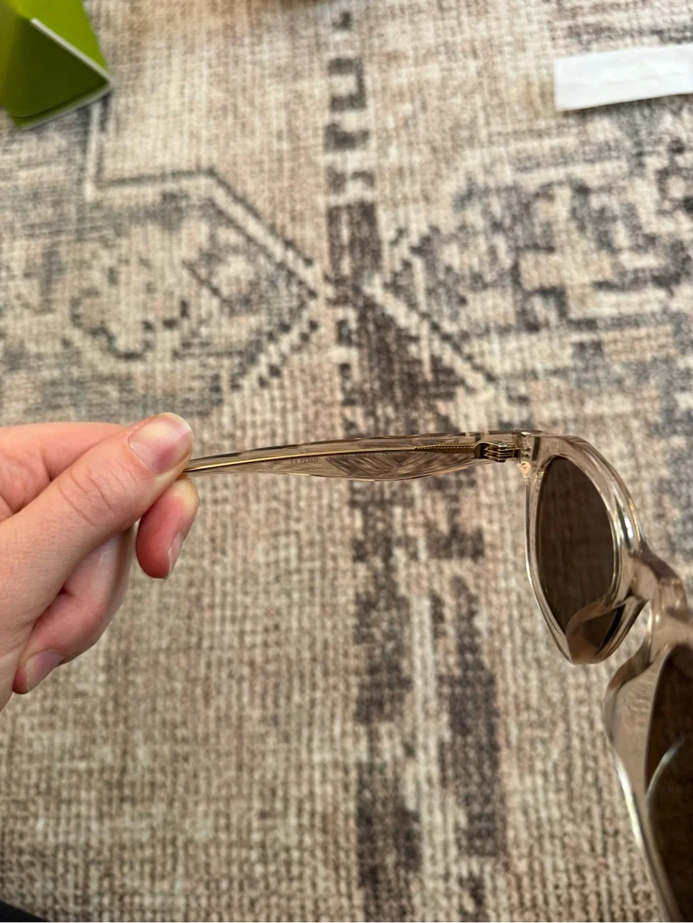 Tory Burch Kira Round Sunglasses NWT Transparent Beige